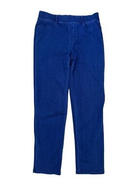 LANDS END Starfish High Rise Knit Denim Straight Jeans Blue Sz Medium Tall Long